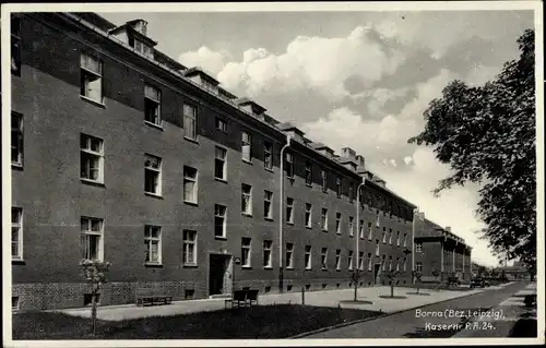 Foto Ak  Borna in Sachsen, Kaserne P.R.24