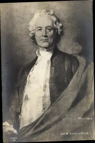 Künstler Ak Rumpf, Chr. W. Ritter von Gluck, Komponist, Portrait