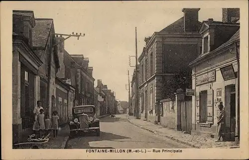 Ak Fontaine Milon Maine-et-Loire, Rue Principale