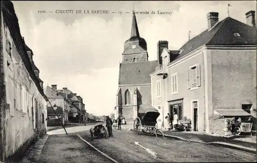 Ak Lamnay Sarthe, Circuit de la Sarthe, Traversée