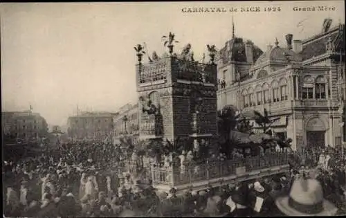 Ak Nice Nizza Alpes Maritimes, Carnaval 1924, Grand'Mere