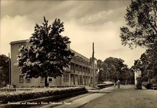 Ak Ostseebad Zinnowitz auf Usedom, Ernst Thälmann Heim