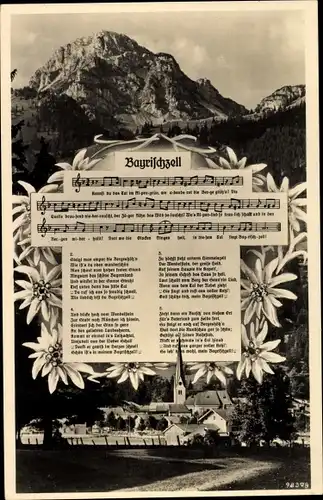 Lied Ak Bayrischzell im Mangfallgebirge Oberbayern, Bayrischzell, Edelweiß, Ort, Berge