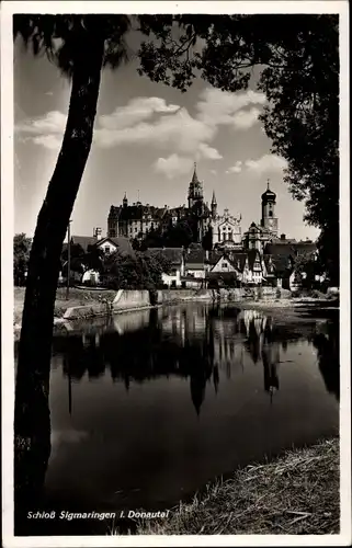 Ak Sigmaringen an der Donau Baden Württemberg, Blick auf das Schloss