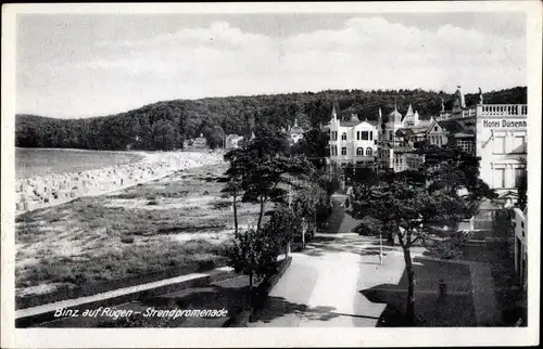 Ak Seebad Binz auf Rügen, Strandpromenade