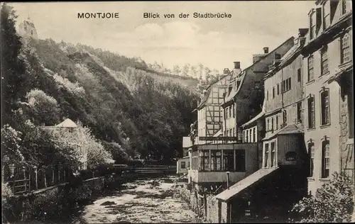 Ak Monschau Montjoie in der Eifel, Blick von der Stadtbrücke