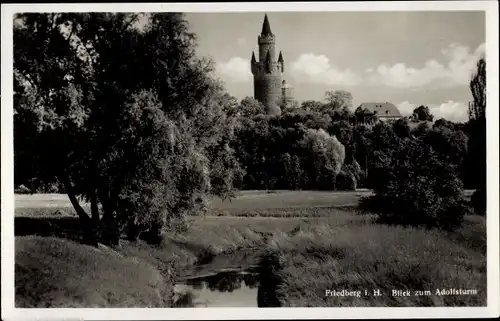 Ak Friedberg in Hessen, Blick zum Adolfsturm