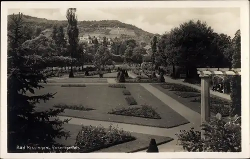 Ak Bad Kissingen Unterfranken Bayern, Rosengarten