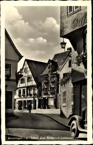 Ak Memmingen in Schwaben, Beim goldenen Rössel in der Lindauerstraße