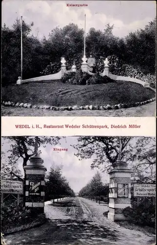 Ak Wedel an der Elbe, Kaisergrotte, Restaurant Wedeler Schützenpark