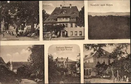 Ak Gersdorf bei Roßwein Striegistal Sachsen, Gutshaus, Lindenallee, Gasthaus