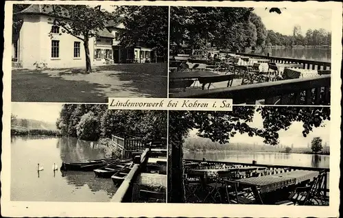 Ak Lindenvorwerk Kohren Sahlis in Sachsen, Ausflugsort, Gasthaus