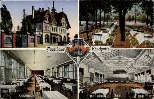 Ak Raschwitz Markkleeberg in Sachsen, Forsthaus Raschwitz, Innenansicht