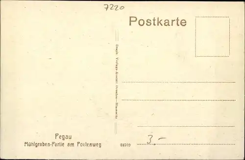 Ak Pegau in Sachsen, Mühlengrabenpartie am Poetenweg