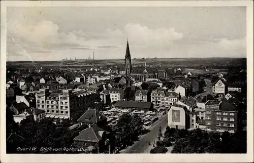 Ak Buer Gelsenkirchen im Ruhrgebiet, Blick vom Rathausturm