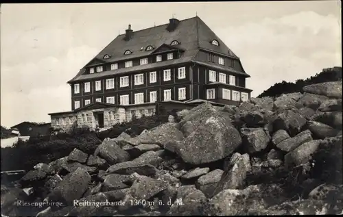 Ak Szklarska Poręba Schreiberhau Riesengebirge Schlesien, Reifträgerbaude