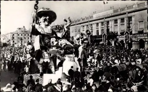 Ak Nice Nizza Alpes Maritimes, Carnaval, Char de SM Carnaval LXVIII