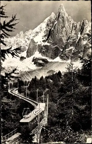 Ak Chamonix Mont Blanc Haute Savoie, Le Chemin de Fer de Montenvers