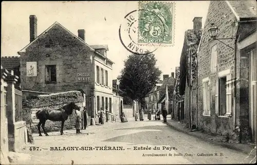 Ak Balagny sur Thérain Oise, Entrée du Pays