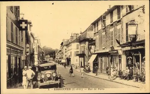 Ak Essonnes Essonne, Rue de Paris