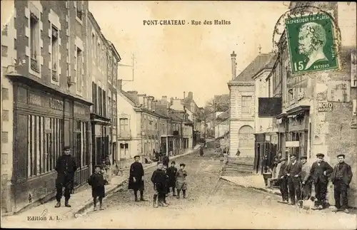 Ak Pontchâteau Loire Atlantique, Rue des Halles