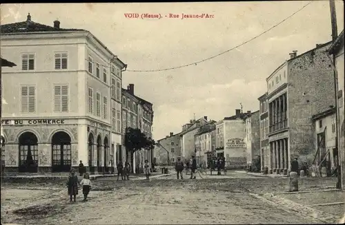 Ak Void Meuse, Rue Jeanne d'Arc, Cafe du Commerce
