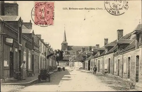 Ak Brinon sur Sauldre Cher, La Grande Rue