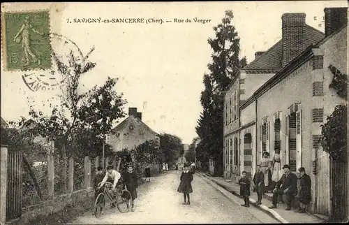 Ak Savigny en Sancerre Cher, Rue du Verger