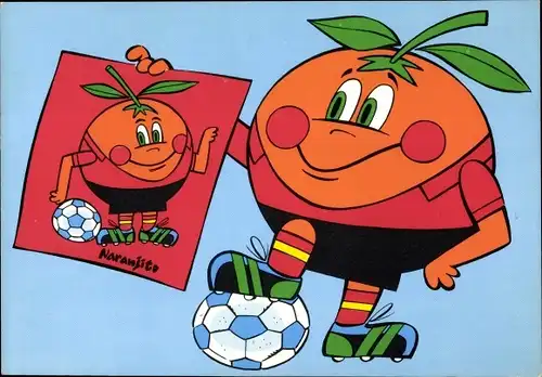 Künstler Ak Naranjito, Maskottchen der Fußball Weltmeisterschaft 1982