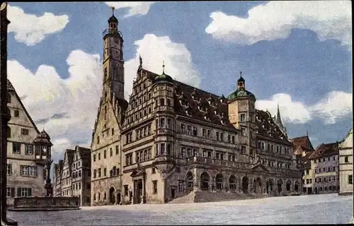 Künstler Ak Rothenburg o.T., Rathaus, Wiro 2370 B