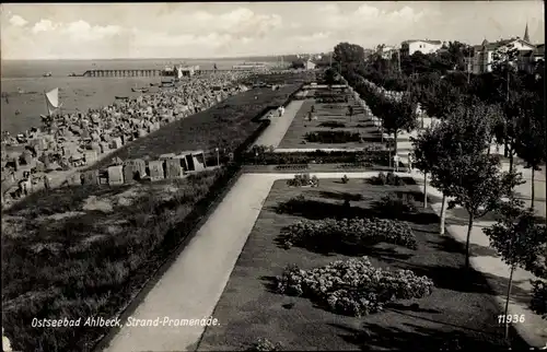 Ak Ostseebad Ahlbeck Heringsdorf auf Usedom, Strandpromenade