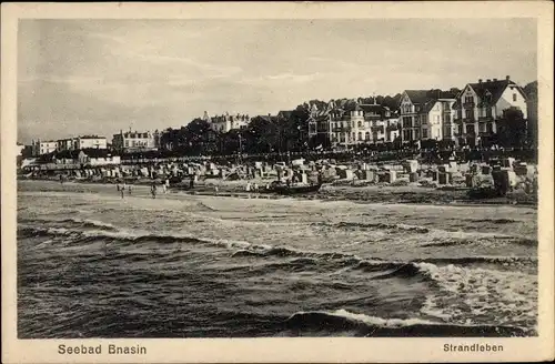 Ak Ostseebad Bansin Heringsdorf auf Usedom, Strandleben, Hotels