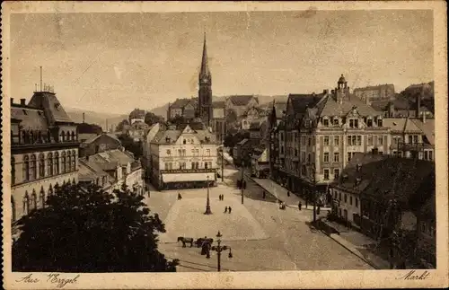 Ak Aue im Erzgebirge Sachsen, Markt