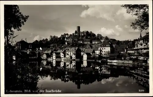 Ak Bad Lobenstein in Thüringen, Blick von der Inselbrücke