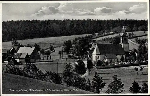 Ak Schellerhau Altenberg im Erzgebirge, Blick zur Kirche