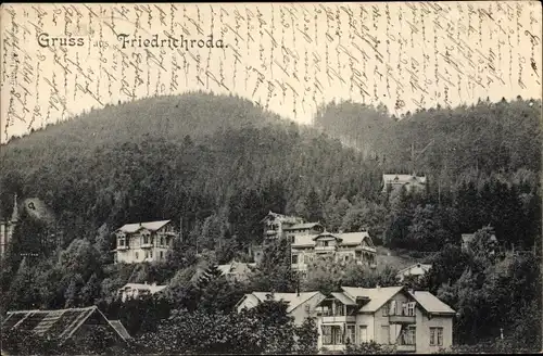 Ak Friedrichroda im Thüringer Wald, Teilansicht