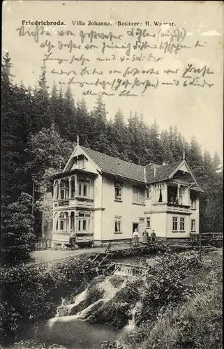 Ak Friedrichroda im Thüringer Wald, Villa Johanna, Wald