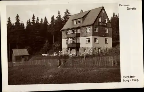 Ak Oberbärenburg Altenberg im Erzgebirge, Pension Dorette