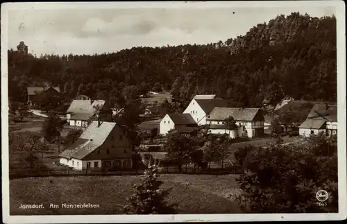 Ak Jonsdorf in Sachsen, Partie am Nonnenfelsen