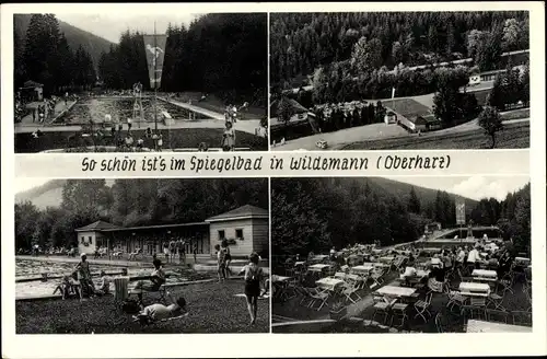 Ak Wildemann Clausthal Zellerfeld im Oberharz, Spiegelbad