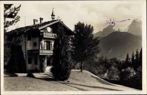 Ak Berchtesgaden in Oberbayern, Haus Gessler, Gebirge, Watzmann