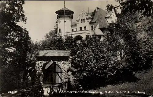 Ak Hohenberg in Niederösterreich, Schloss Hinterburg