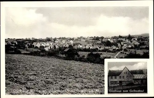 Ak Horhausen im Westerwald, Gesamtansicht, Gasthaus zum Gelbachtal