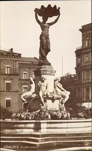 Ak Görlitz in der Lausitz, Kunstbrunnen