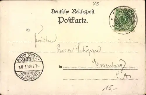 Litho Dresden Klotzsche Königswald, Bahnhofs Restaurant