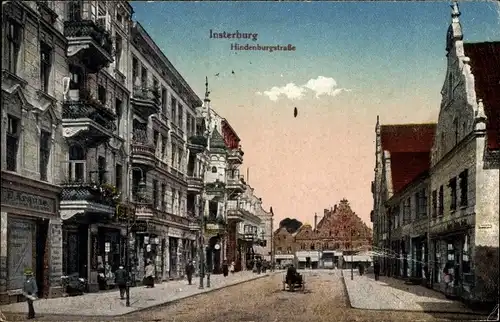 Ak Tschernjachowsk Insterburg Ostpreußen, Hindenburgstraße, Geschäft von E. Krause