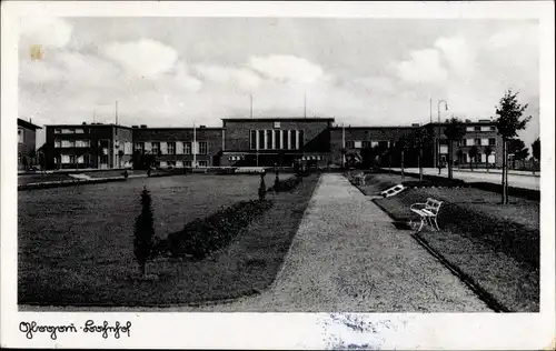 Ak Głogów Glogau Schlesien, Bahnhof