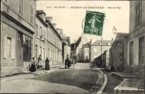 Ak Ainay le Château Allier, Rue du Pont