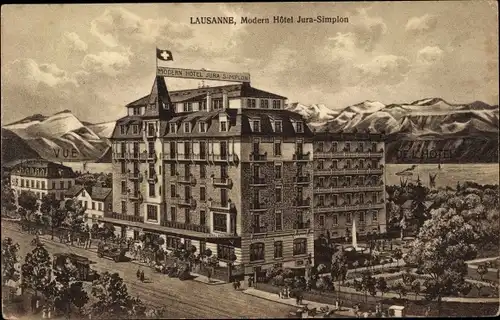 Ak Lausanne Kanton Waadt, Modern Hotel Jura-Simplon