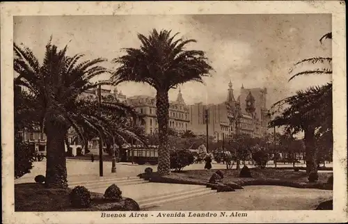 Ak Buenos Aires Argentinien, Avenida Leandro N. Alem